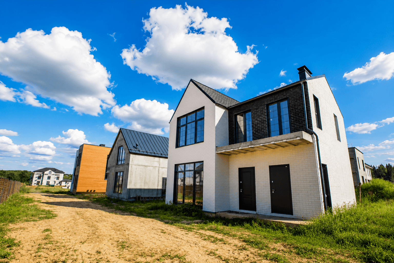 Homes under construction