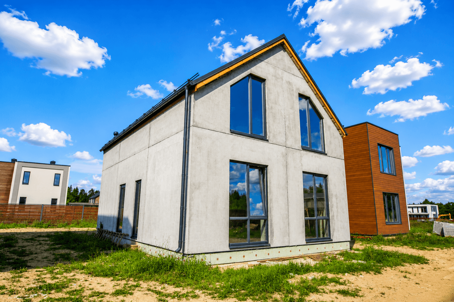 Homes under construction