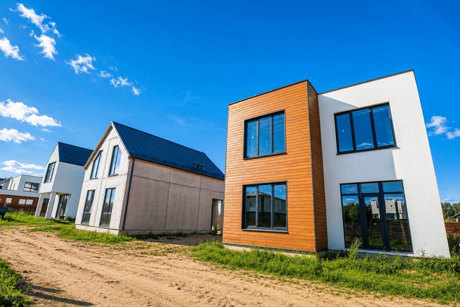 Homes under construction