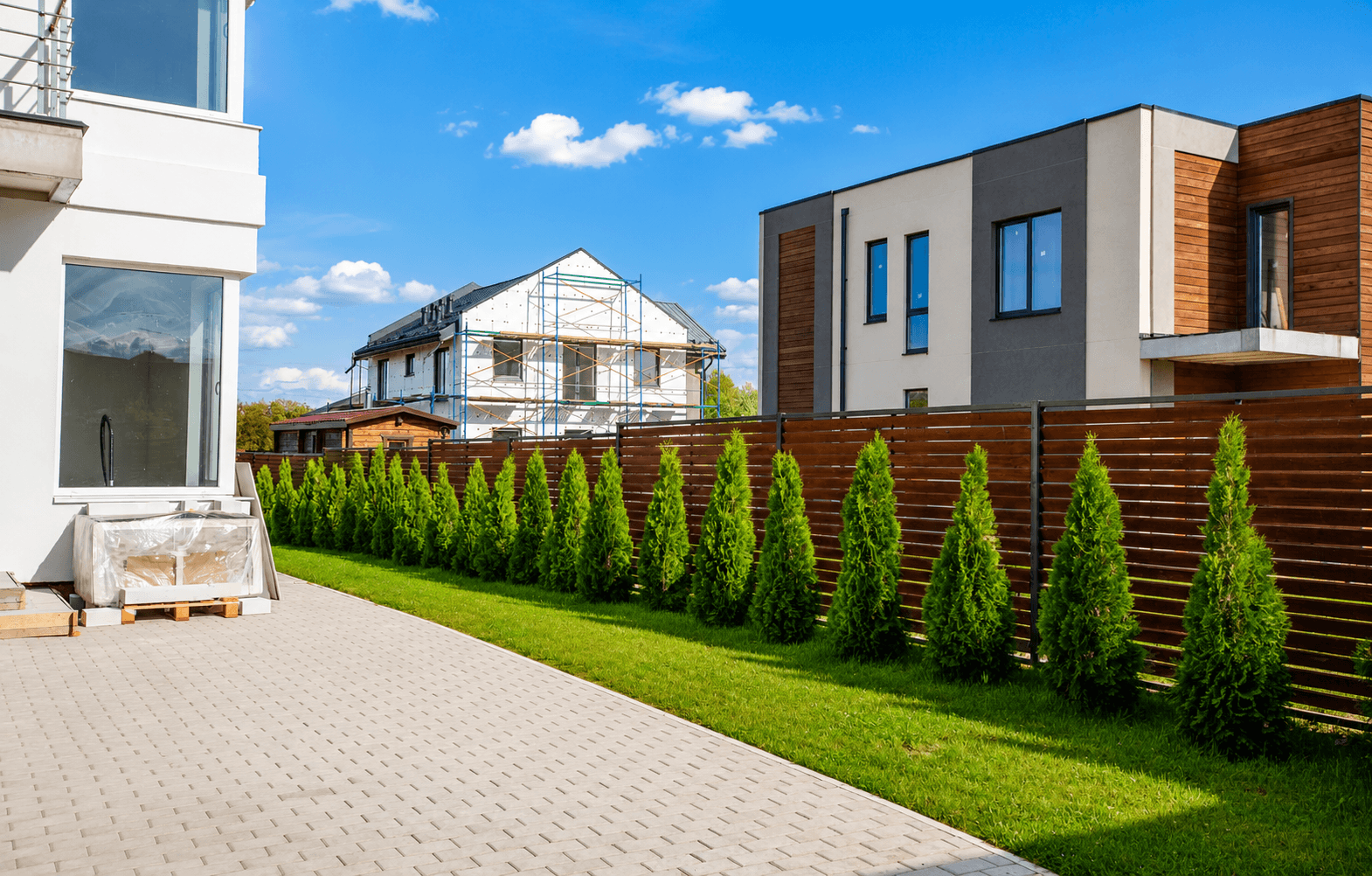 Homes under construction