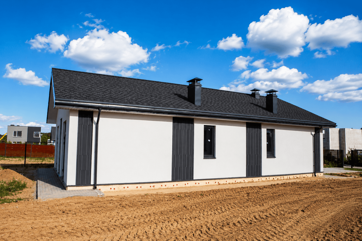 Homes under construction