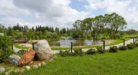 Landscape park in the cottage village, истринский район