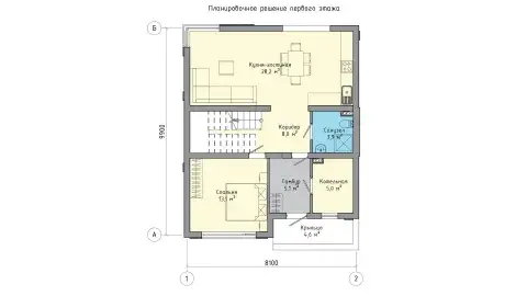 First-floor plan of project ПБ-131