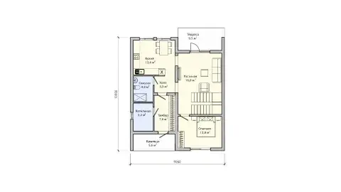 First-floor plan of project ПБ-168