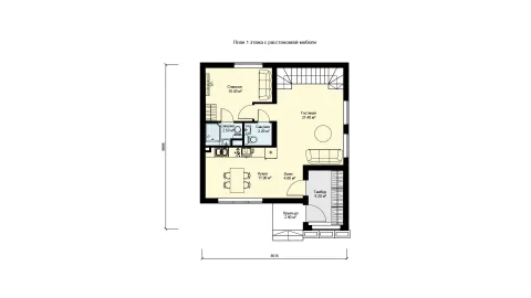 First-floor plan of project БП-135