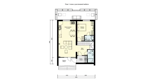 First-floor plan of project БП-137