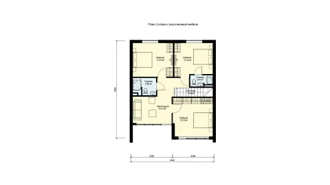 Second-floor plan of project БП-137