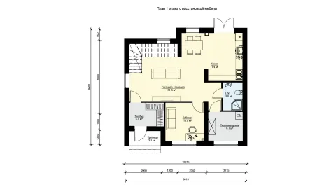 First-floor plan дома to project БП-149