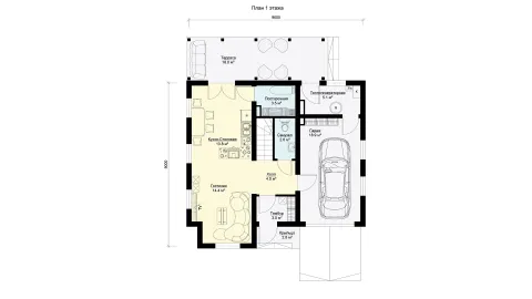 First-floor layout projectа БП-158.