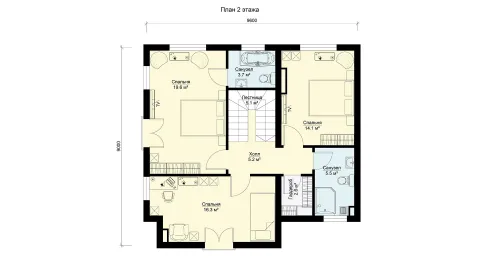 Second-floor layout projectа БП-158.