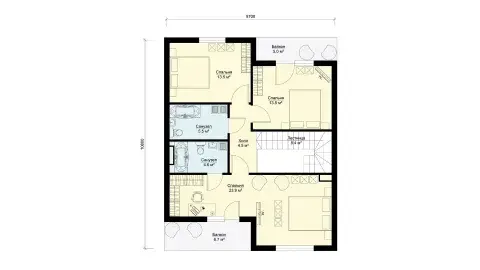 Second-floor layout project БП-161.