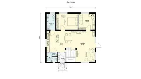 First-floor layout projectа БП-186.