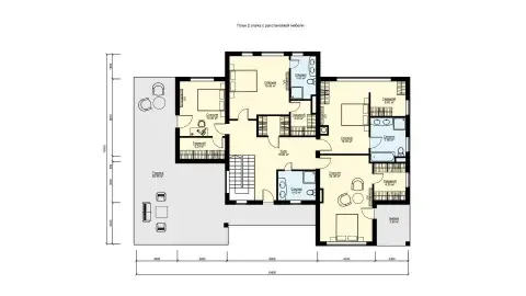 Second-floor plan of project БП-463