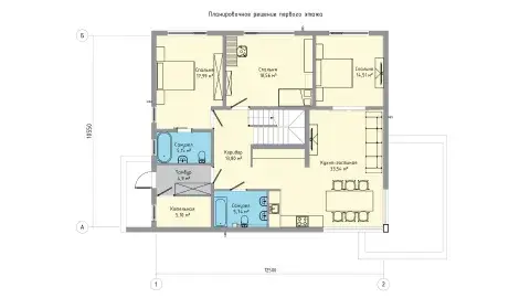 First-floor plan of project ПБ-157