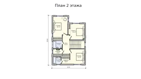 Second-floor plan of project ПБ-138