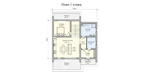 First-floor plan of project ПБ-171