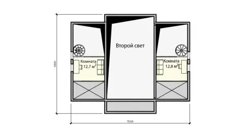 Second-floor plan of project ПБ-175