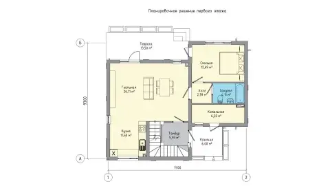 First-floor plan of project ПБ-149